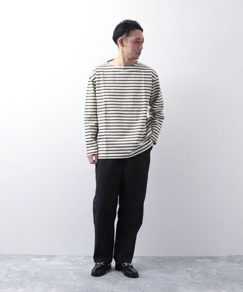 NOLLEY'S goodman（ノーリーズグッドマン）の「【WORK ABOUT/ワークアバウト】BRETAGNE バスクシャツ バスクボーダー ロンT（Tシャツ/カットソー・メンズ・ブラック系その他3/ブルー系その他3/グリーン系その他3・LARGE/MEDIUM）」の10枚目の写真