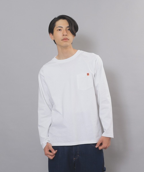 UNIVERSAL OVERALL(ユニバーサルオーバーオール)の「UNIVERSAL OVERALL ポケットTシャツ U933215(Tシャツ/カットソー・メンズ・ブラック/ホワイト/ダークベージュ/グリーン/ベージュ・L/M/S/XL)」の2枚目の写真