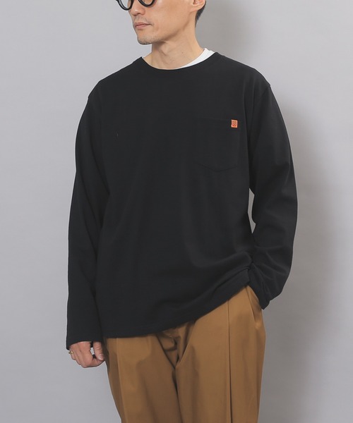 UNIVERSAL OVERALL(ユニバーサルオーバーオール)の「UNIVERSAL OVERALL ポケットTシャツ U933215(Tシャツ/カットソー・メンズ・ブラック/ホワイト/ダークベージュ/グリーン/ベージュ・L/M/S/XL)」の3枚目の写真