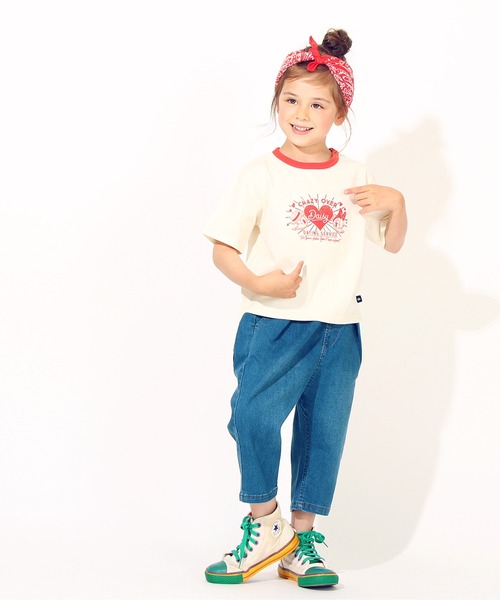 Disney（ディズニー）の「ディズニーTシャツ キッズ コットンUSAレトロプリント 6433K Disney（Tシャツ/カットソー・キッズ・オフホワイト/その他9/ゴールド/ブラック×レッド・90cm/100cm/110cm/80ｃｍ/140cm/120cm/130cm）」の9枚目の写真