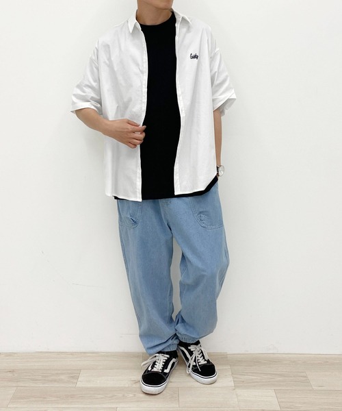 PairPair（ペアペア）の「刺繍入りレギュラーカラーシャツ(ユニセックス)（シャツ/ブラウス・メンズ・グレイッシュブルー/グリーン/イエロー/オフホワイト・MEDIUM/LARGE）」の11枚目の写真