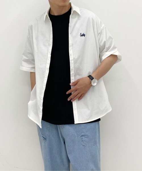 PairPair（ペアペア）の「刺繍入りレギュラーカラーシャツ(ユニセックス)（シャツ/ブラウス・メンズ・グレイッシュブルー/グリーン/イエロー/オフホワイト・MEDIUM/LARGE）」の12枚目の写真