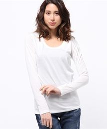 AZUL by moussy | TC天竺バックセンター切替R/N長袖PO(Tシャツ/カットソー)