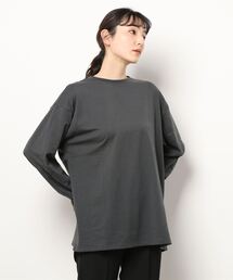 Samansa Mos2 blue | フォトプリント長袖Tシャツ(Tシャツ/カットソー)