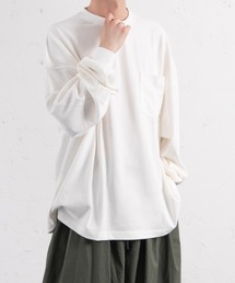 ルーズシルエット無地ポケットロンT