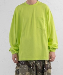 ルーズシルエット無地ポケットロンT