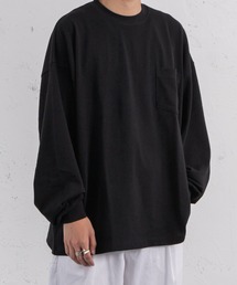ルーズシルエット無地ポケットロンT