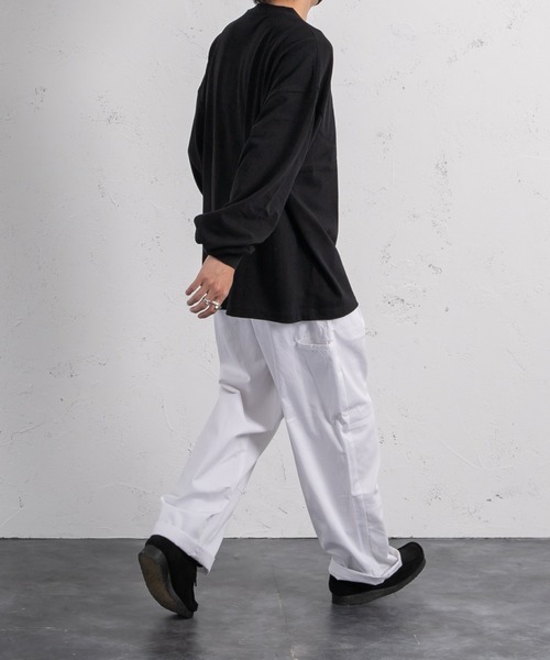 kutir（クティール）の「ルーズシルエット無地ポケットロンT（Tシャツ/カットソー・メンズ・ホワイト/ブラック/イエロー/グリーン・MEDIUM/LARGE）」の12枚目の写真