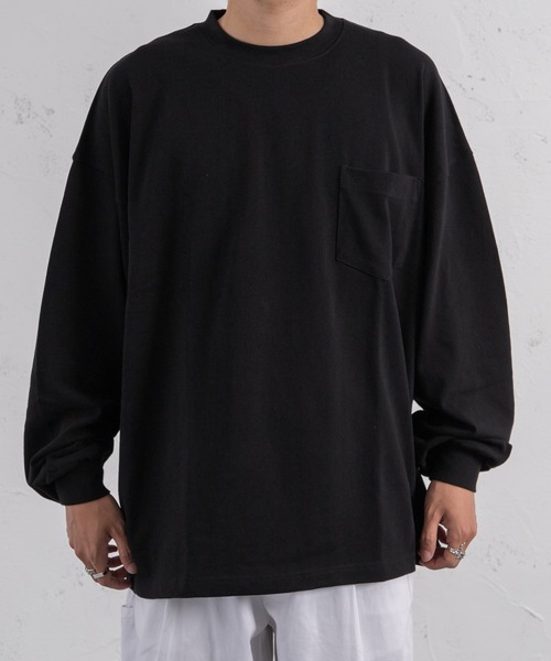 kutir（クティール）の「ルーズシルエット無地ポケットロンT（Tシャツ/カットソー・メンズ・ホワイト/ブラック/イエロー/グリーン・MEDIUM/LARGE）」の14枚目の写真