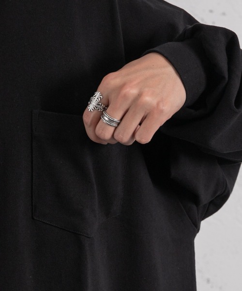 kutir（クティール）の「ルーズシルエット無地ポケットロンT（Tシャツ/カットソー・メンズ・ホワイト/ブラック/イエロー/グリーン・MEDIUM/LARGE）」の17枚目の写真