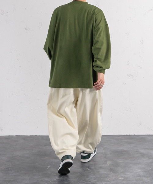 kutir（クティール）の「ルーズシルエット無地ポケットロンT（Tシャツ/カットソー・メンズ・ホワイト/ブラック/イエロー/グリーン・MEDIUM/LARGE）」の21枚目の写真