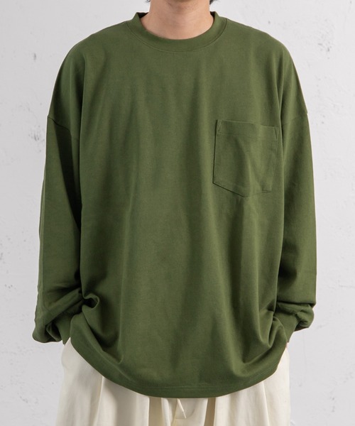 kutir（クティール）の「ルーズシルエット無地ポケットロンT（Tシャツ/カットソー・メンズ・ホワイト/ブラック/イエロー/グリーン・MEDIUM/LARGE）」の22枚目の写真