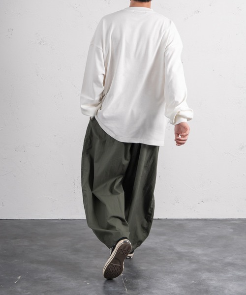 kutir（クティール）の「ルーズシルエット無地ポケットロンT（Tシャツ/カットソー・メンズ・ホワイト/ブラック/イエロー/グリーン・MEDIUM/LARGE）」の5枚目の写真