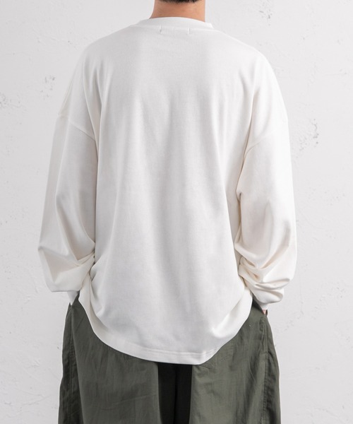 kutir（クティール）の「ルーズシルエット無地ポケットロンT（Tシャツ/カットソー・メンズ・ホワイト/ブラック/イエロー/グリーン・MEDIUM/LARGE）」の8枚目の写真