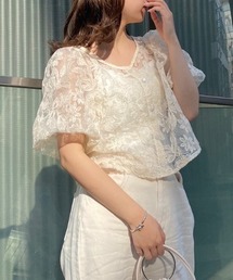 one after another NICE CLAUP | インナーセットフラワー刺繍ブラウス(シャツ/ブラウス)