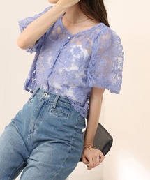 one after another NICE CLAUP | インナーセットフラワー刺繍ブラウス(シャツ/ブラウス)