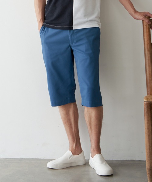 ikka（イッカ）の「ドビーハーフパンツ（その他パンツ・メンズ・オリーブ/ネイビー/ベージュ/キャメル/ブルー・S/M/L/XL）」の4枚目の写真