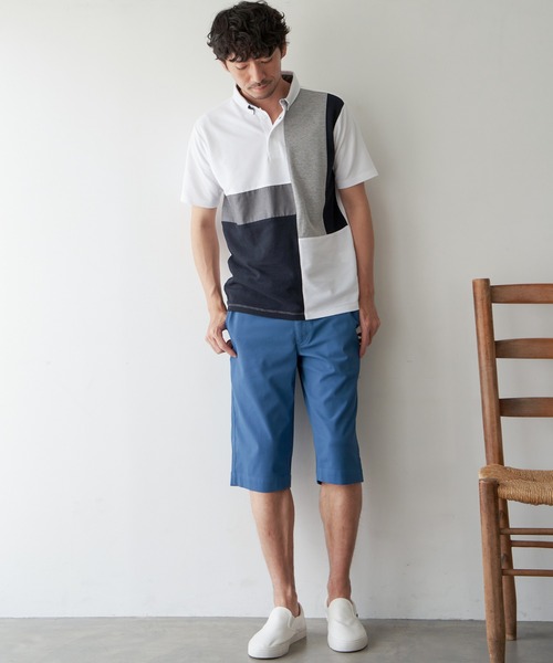 ikka（イッカ）の「ドビーハーフパンツ（その他パンツ・メンズ・オリーブ/ネイビー/ベージュ/キャメル/ブルー・S/M/L/XL）」の21枚目の写真