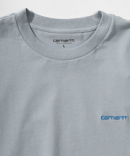Carhartt WIP(カーハートダブリューアイピー)の「【Carhartt/カーハート】 ワンポイント ブランドネームロゴ刺繍 半袖Tシャツ/CH SCRIPT EMB T(Tシャツ/カットソー・レディース・ホワイト/ブラック/ダークグリーン/サックスブルー/グレイッシュベージュ・M/L/XL)」の8枚目の写真