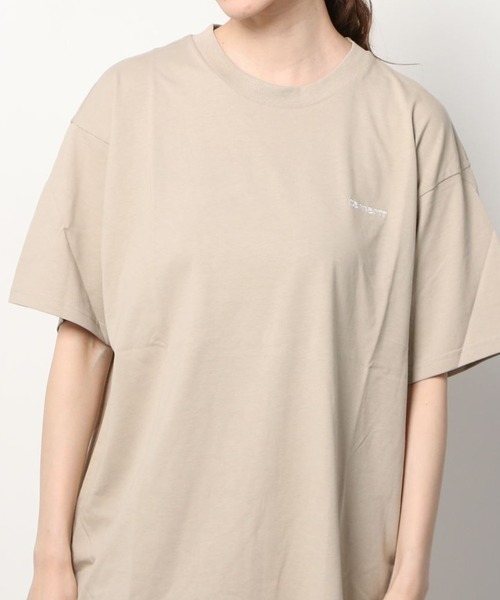 Carhartt WIP(カーハートダブリューアイピー)の「【Carhartt/カーハート】 ワンポイント ブランドネームロゴ刺繍 半袖Tシャツ/CH SCRIPT EMB T(Tシャツ/カットソー・レディース・ホワイト/ブラック/ダークグリーン/サックスブルー/グレイッシュベージュ・M/L/XL)」の16枚目の写真