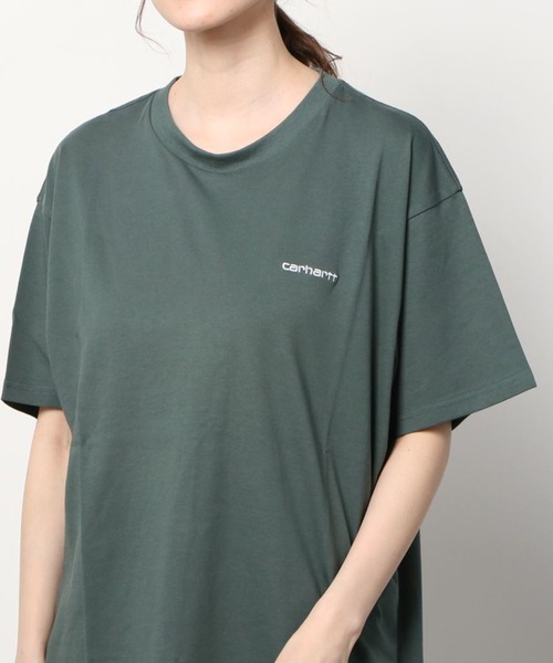 Carhartt WIP(カーハートダブリューアイピー)の「【Carhartt/カーハート】 ワンポイント ブランドネームロゴ刺繍 半袖Tシャツ/CH SCRIPT EMB T(Tシャツ/カットソー・レディース・ホワイト/ブラック/ダークグリーン/サックスブルー/グレイッシュベージュ・M/L/XL)」の17枚目の写真