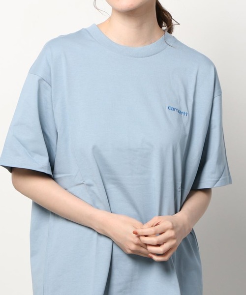 Carhartt WIP(カーハートダブリューアイピー)の「【Carhartt/カーハート】 ワンポイント ブランドネームロゴ刺繍 半袖Tシャツ/CH SCRIPT EMB T(Tシャツ/カットソー・レディース・ホワイト/ブラック/ダークグリーン/サックスブルー/グレイッシュベージュ・M/L/XL)」の18枚目の写真