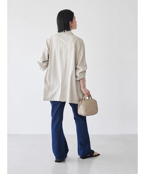 AMERICAN HOLIC（アメリカンホリック）の「リネンブレンドジャケット（テーラードジャケット・レディース・ライトベージュ/ブラウン・L/M）」の14枚目の写真