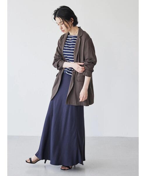 AMERICAN HOLIC（アメリカンホリック）の「リネンブレンドジャケット（テーラードジャケット・レディース・ライトベージュ/ブラウン・L/M）」の6枚目の写真