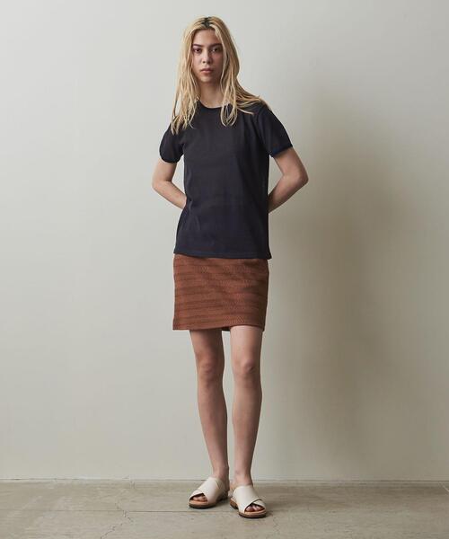 カットソー(半袖+袖なし) Steven Alan RINGER HALF SLEEVE PULLOVER Steven Alan（スティーブンアラン）の「＜Steven Alan＞RINGER HALF