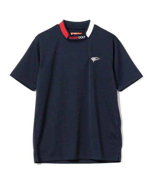 BEAMS GOLF モックネックシャツ ネイビー/ホワイト 半袖 BEAMS GOLF（ビームス ゴルフ）ORANGE LABEL / USシリーズ