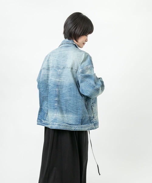 oblekt(オブレクト)の「BOTANICAL DENIM JACKET(デニムジャケット・レディース・インディゴブルー・FREE)」の4枚目の写真