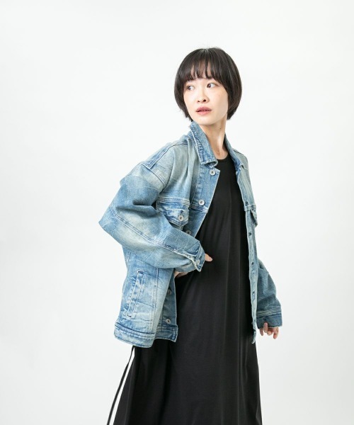 oblekt(オブレクト)の「BOTANICAL DENIM JACKET(デニムジャケット・レディース・インディゴブルー・FREE)」の11枚目の写真