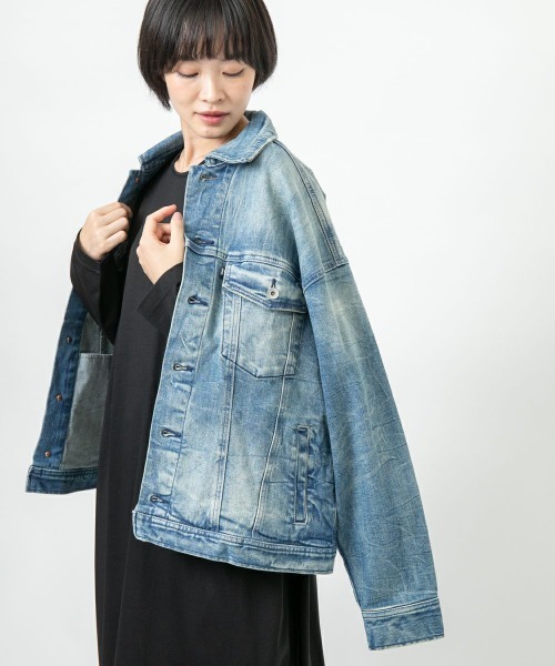 oblekt(オブレクト)の「BOTANICAL DENIM JACKET(デニムジャケット・レディース・インディゴブルー・FREE)」の9枚目の写真
