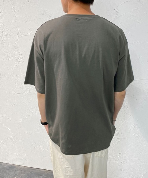 PairPair(ペアペア)の「ワッペン付きヘンリーネックTシャツ(ユニセックス)(Tシャツ/カットソー・メンズ・オフホワイト/グリーン/ボルドー/スミクロ/ブルー系・MEDIUM/LARGE)」の14枚目の写真
