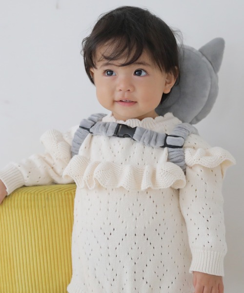 PUPPAPUPO（プッパプーポ）の「ごっつん防止 ヘッドガード クッション（その他ベビー用品・キッズ・グレー/ブラウン/ピンク・FREE）」の8枚目の写真