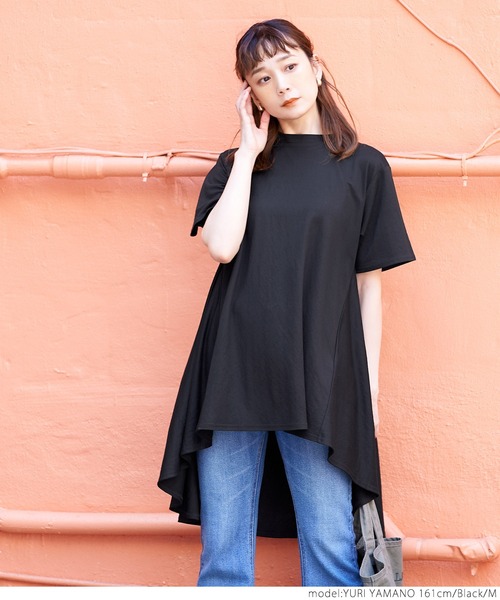 coca(coca)(コカ)の「接触冷感カットソーチュニック(チュニック・レディース・ホワイト/ブラック/カーキ/オレンジ・M/L)」の16枚目の写真