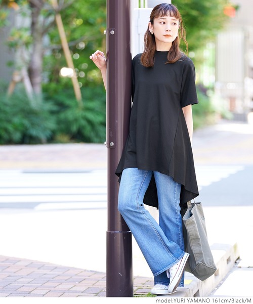 coca(coca)(コカ)の「接触冷感カットソーチュニック(チュニック・レディース・ホワイト/ブラック/カーキ/オレンジ・M/L)」の19枚目の写真