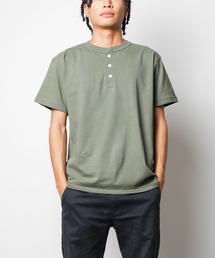 オープンエンド マックスウェイト ヘンリーネックTシャツ【W】【it】【FE】
