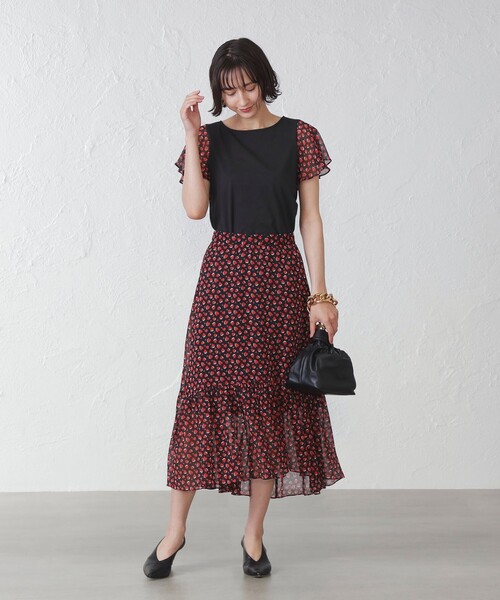 EPOCA THE SHOP(エポカザショップ)の「ハートスリーブカットソー(Tシャツ/カットソー・レディース・ブラック/ベージュ・38)」の3枚目の写真