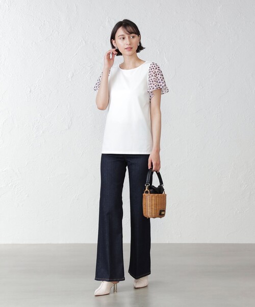 EPOCA THE SHOP(エポカザショップ)の「ハートスリーブカットソー(Tシャツ/カットソー・レディース・ブラック/ベージュ・38)」の4枚目の写真
