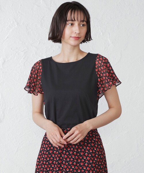 EPOCA THE SHOP(エポカザショップ)の「ハートスリーブカットソー(Tシャツ/カットソー・レディース・ブラック/ベージュ・38)」の14枚目の写真