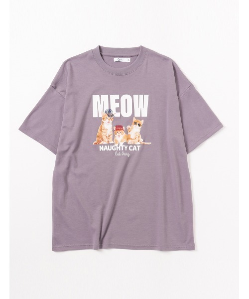 Mac-House(マックハウス)の「アニマルラクガキプリントTシャツ 半袖(Tシャツ/カットソー・メンズ・ホワイト/パープル/ブラック・L/M)」の3枚目の写真