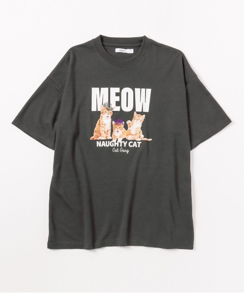 Mac-House(マックハウス)の「アニマルラクガキプリントTシャツ 半袖(Tシャツ/カットソー・メンズ・ホワイト/パープル/ブラック・L/M)」の2枚目の写真