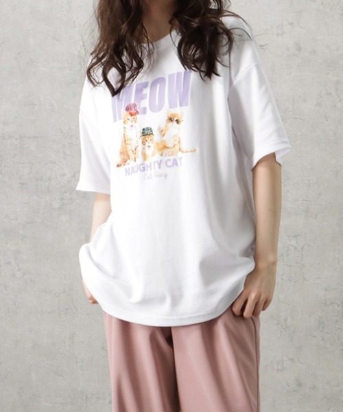 Mac-House(マックハウス)の「アニマルラクガキプリントTシャツ 半袖(Tシャツ/カットソー・メンズ・ホワイト/パープル/ブラック・L/M)」の5枚目の写真