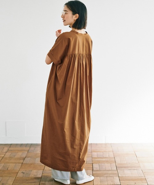 avecmoi(アヴェクモワ)の「【佐藤かなさんプロデュース】 アヴェクモワ ギャザーワンピース〈キャメル〉(ワンピース・レディース・キャメル・MEDIUM/LARGE/X-LARGE/SMALL)」の8枚目の写真