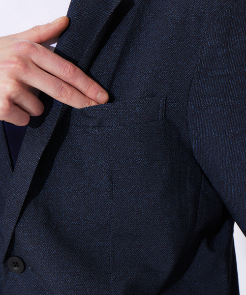 ABAHOUSE GRAY（アバハウスグレイ）の「【セットアップ対応/MASCHILE】AIR HOLE ジャケット（テーラードジャケット・メンズ・ライトグレー/ネイビー/グレー/ブルー・46/48/50/44）」の12枚目の写真