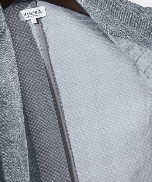 ABAHOUSE GRAY（アバハウスグレイ）の「【セットアップ対応/MASCHILE】AIR HOLE ジャケット（テーラードジャケット・メンズ・ライトグレー/ネイビー/グレー/ブルー・46/48/50/44）」の17枚目の写真