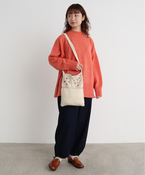 chambre de charme（シャンブルドゥシャーム）の「cdc ネパールハンドニット ポシェット（ショルダーバッグ・レディース・ホワイト・FREE）」の8枚目の写真