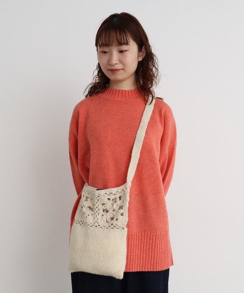 chambre de charme（シャンブルドゥシャーム）の「cdc ネパールハンドニット ポシェット（ショルダーバッグ・レディース・ホワイト・FREE）」の12枚目の写真