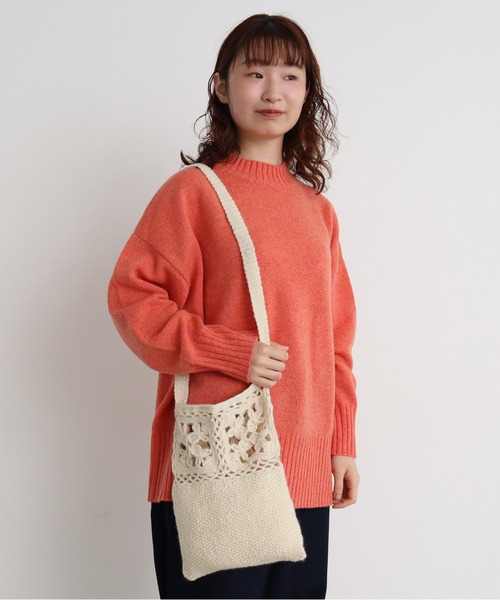 chambre de charme（シャンブルドゥシャーム）の「cdc ネパールハンドニット ポシェット（ショルダーバッグ・レディース・ホワイト・FREE）」の14枚目の写真